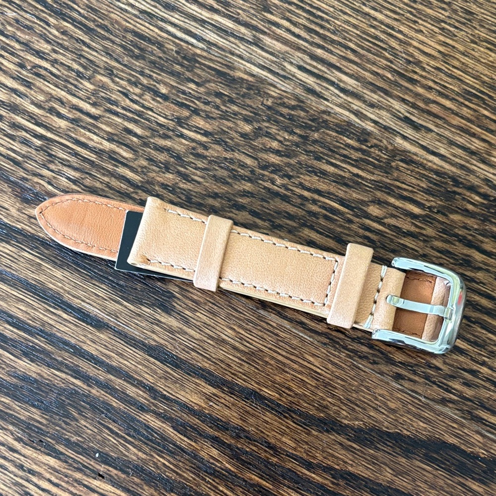 NWT Shinola Tan Leather Watch Strap with Silver Buckle!